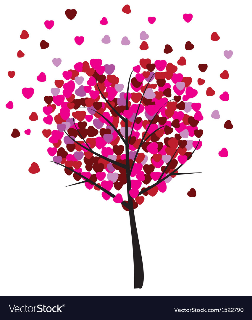 Love tree Royalty Free Vector Image - VectorStock