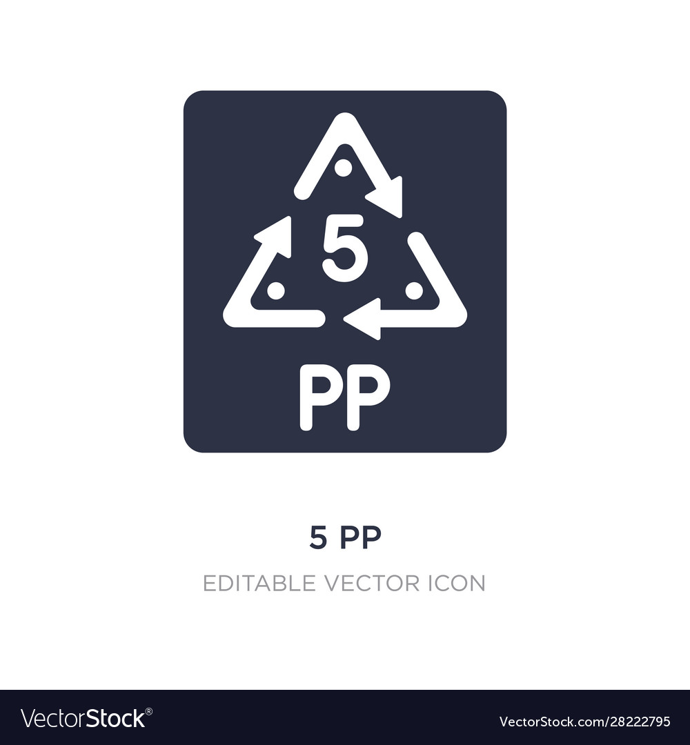 5 pp icon on white background simple element from Vector Image