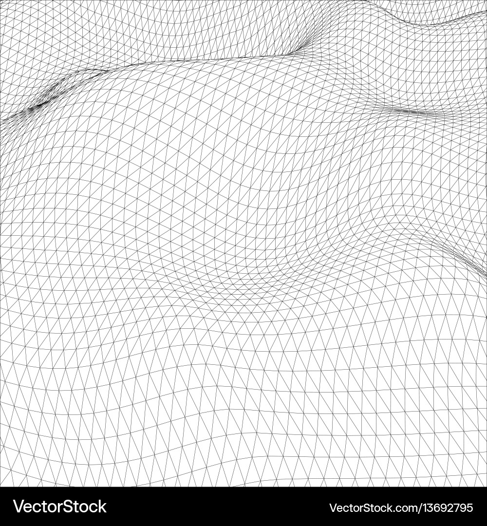 Abstract wire-frame grid Royalty Free Vector Image