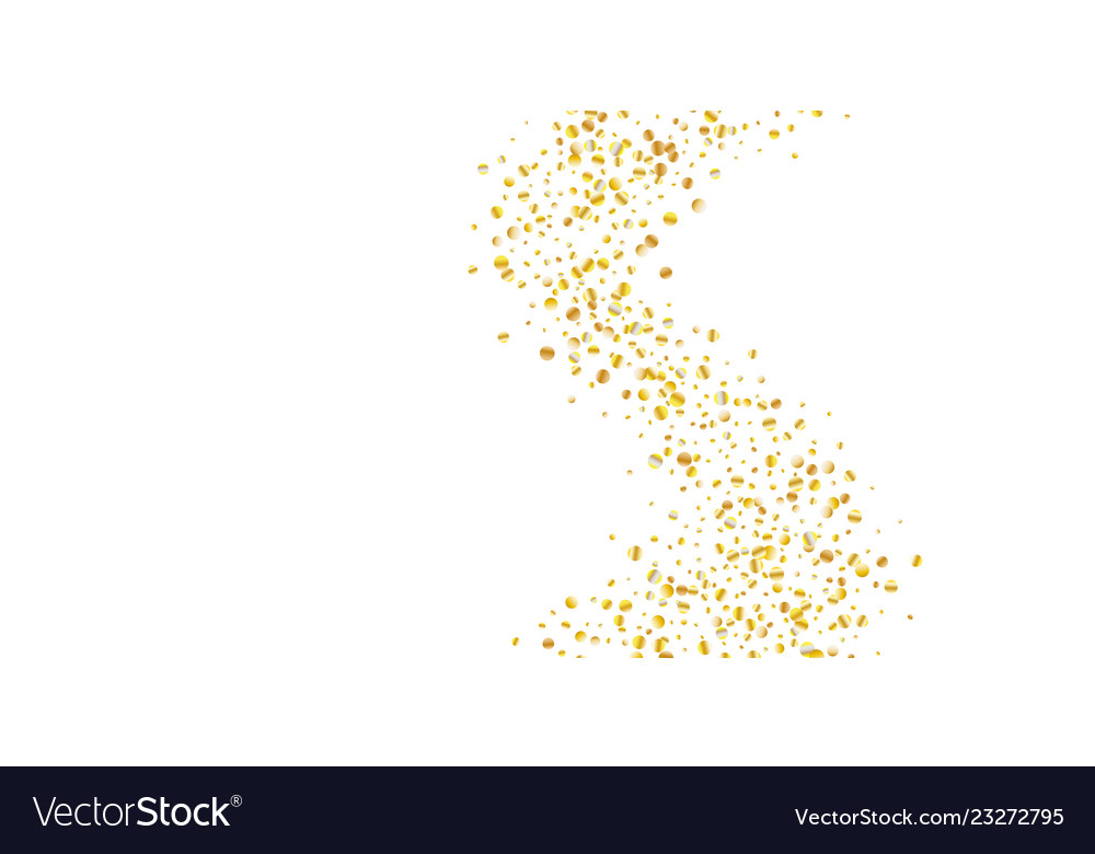 Golden glitter confetti