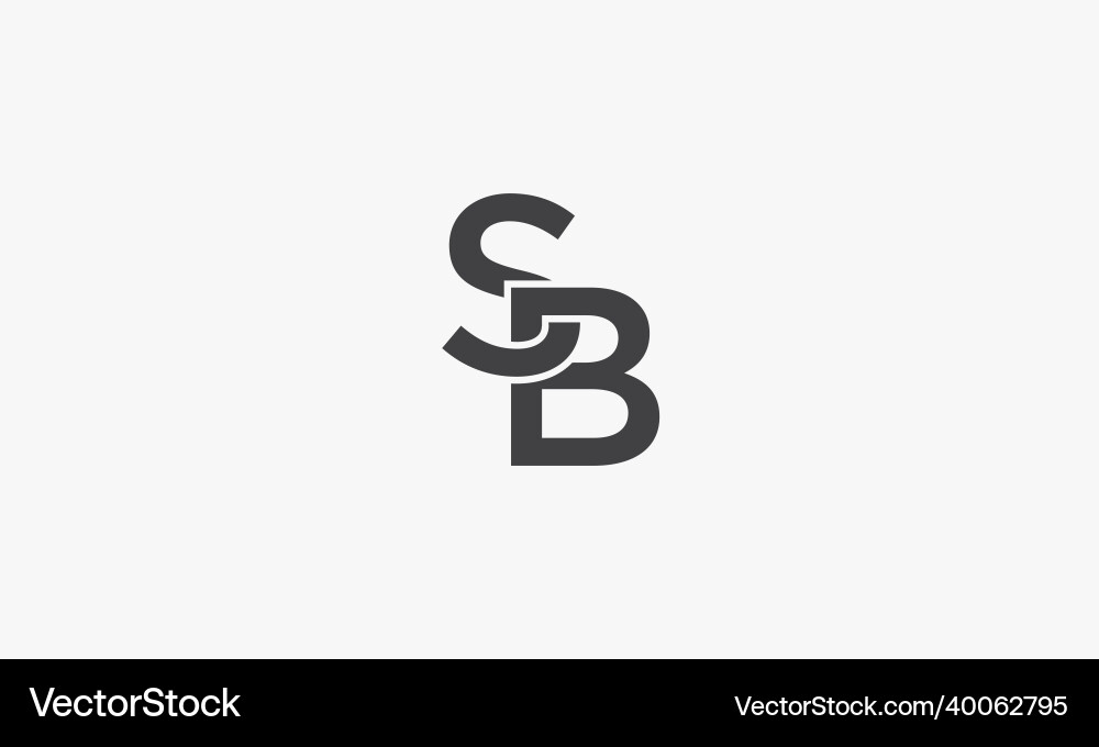Sb letter logo isolated on white background Vector Image