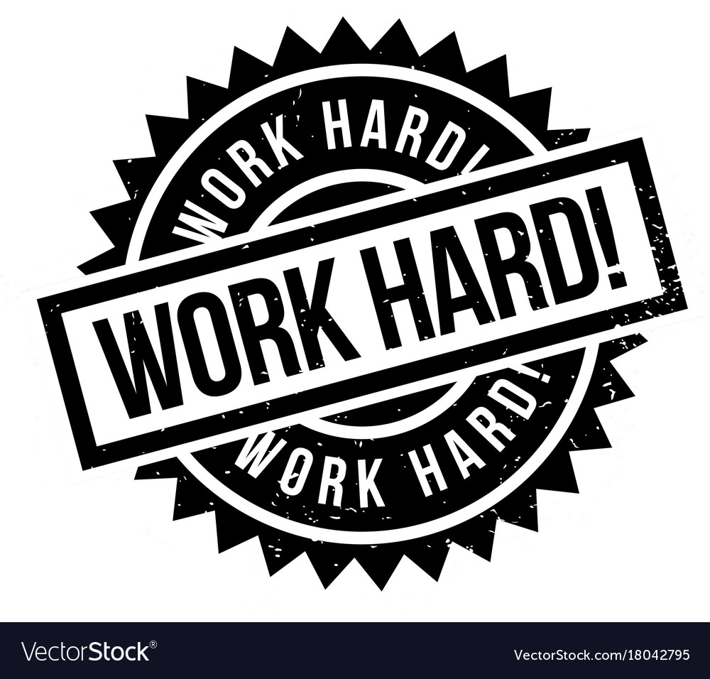 Work hard rubber stamp Royalty Free Vector Image