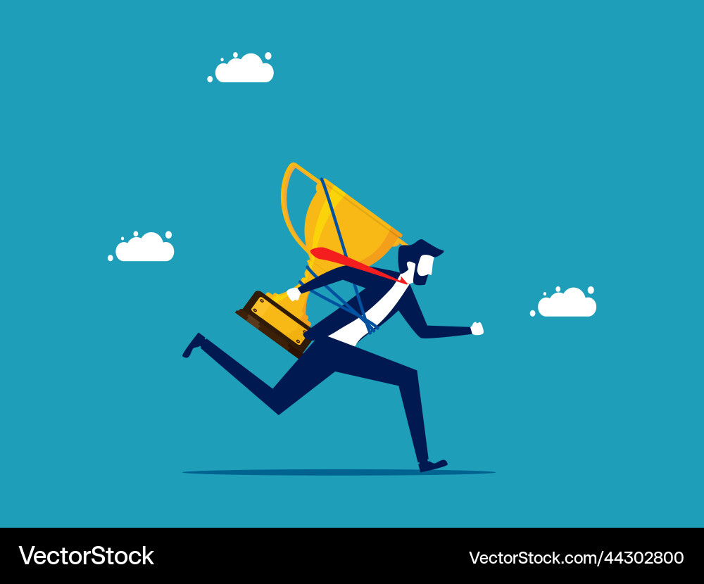 Committed to expertise a businessman Royalty Free Vector