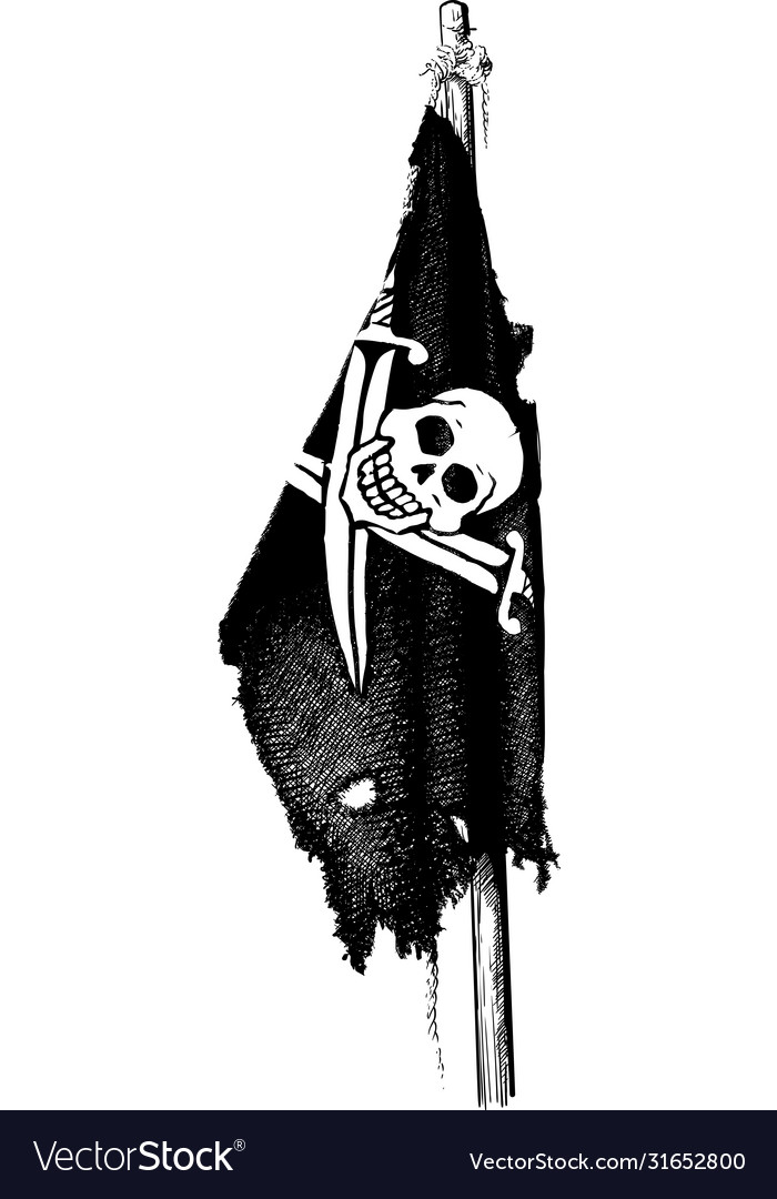 Jolly roger flag vector image Jolly roger flag
