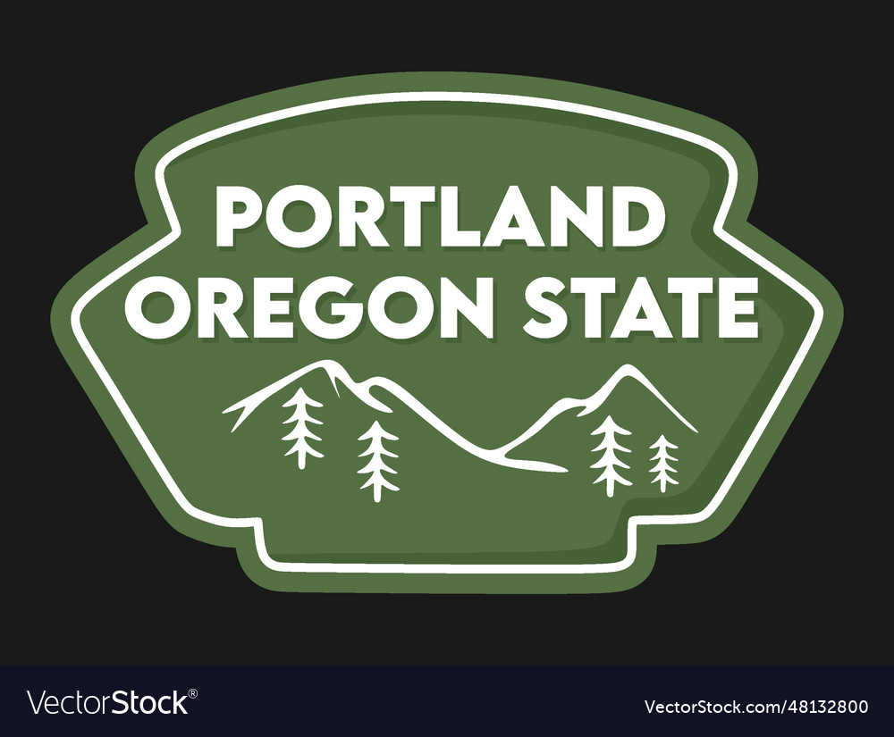 Portland oregon with beautiful view Royalty Free Vector