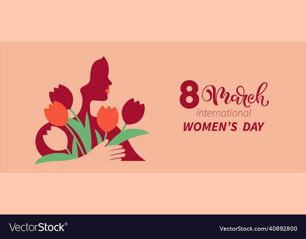 Women s day poster design 8 march greeting card Vector Image