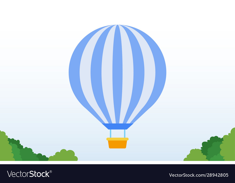 Balloon in park icon flat isolated