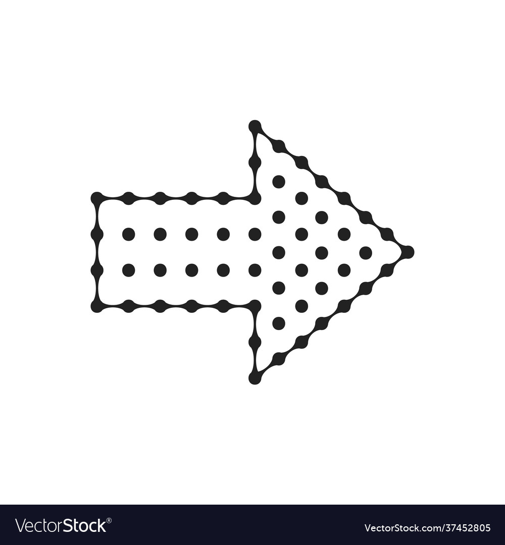 Dot arrow cursor direction black symbol on white