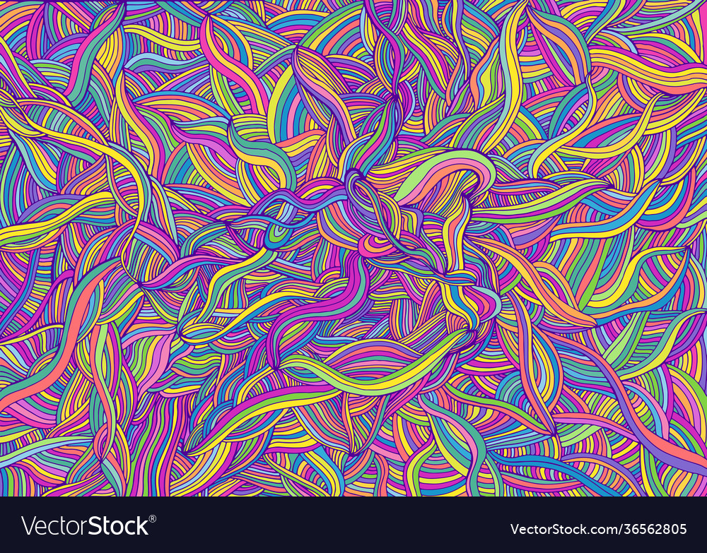 Juicy Summer Colorful Waves Background Neon Vector Image