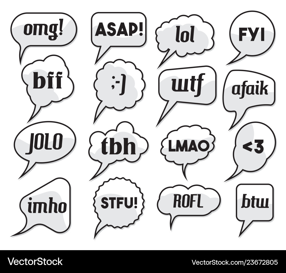 Speaking bubble set Royalty Free Vector Image - VectorStock