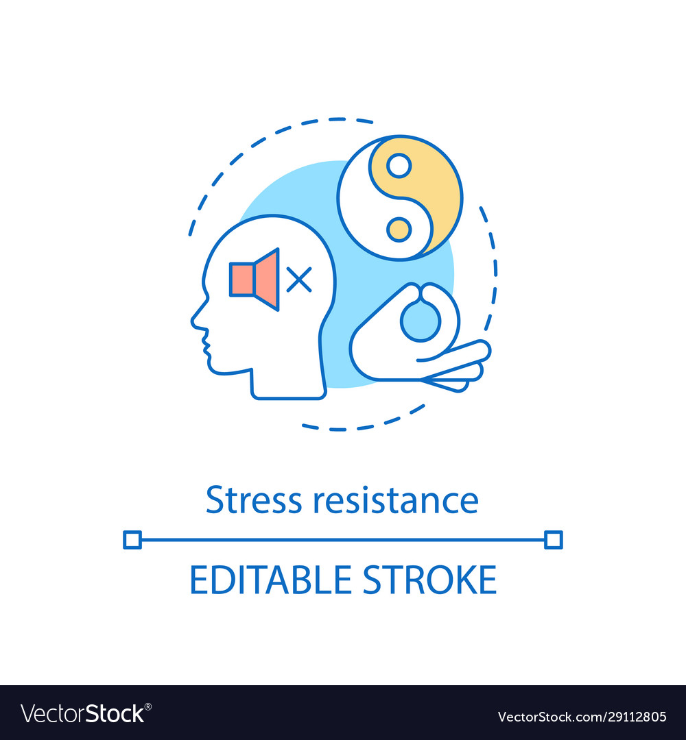 Stress resistance concept icon Royalty Free Vector Image