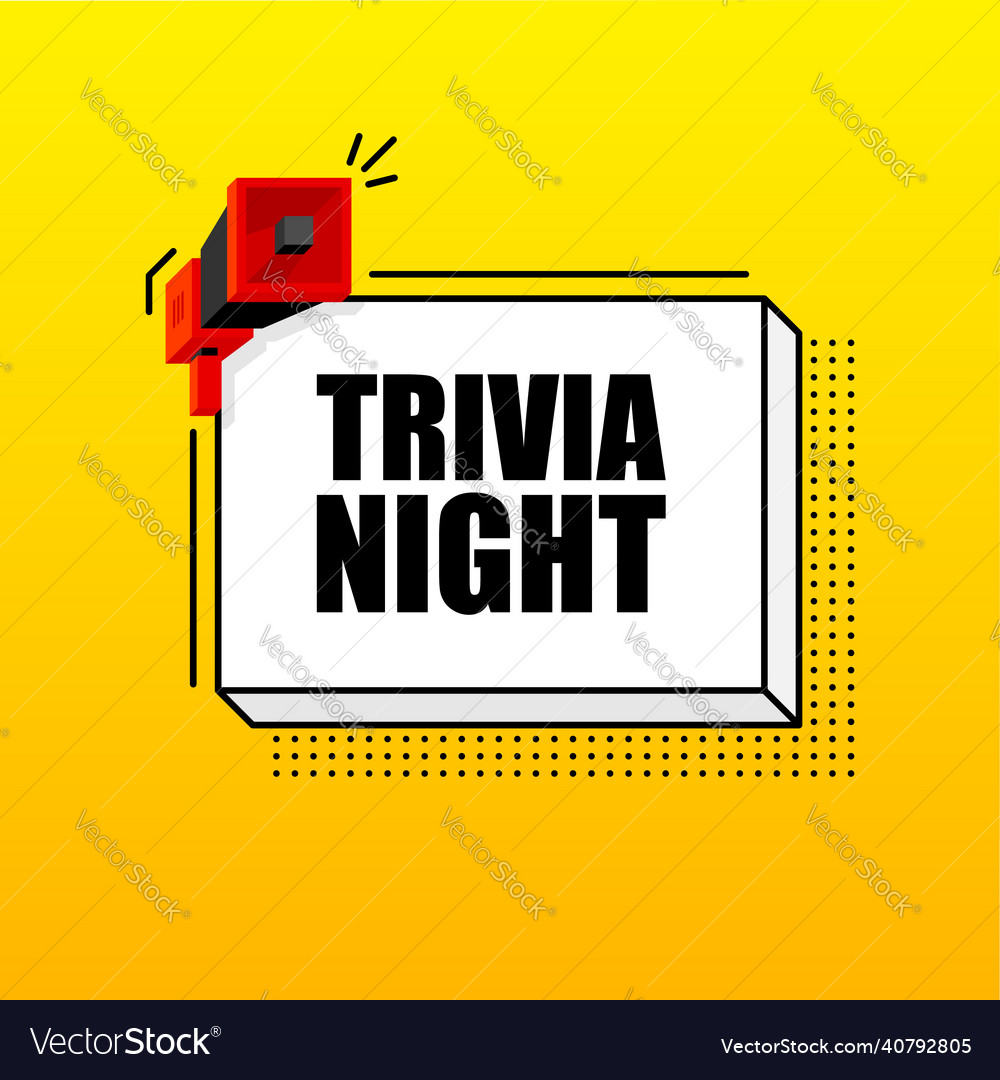 Trivia night banner template marketing flyer Vector Image