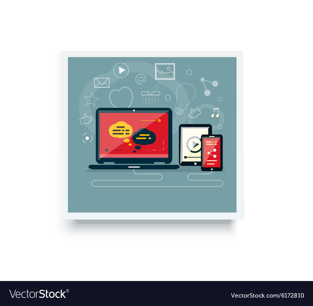 Analytics and programming web application Vector Image