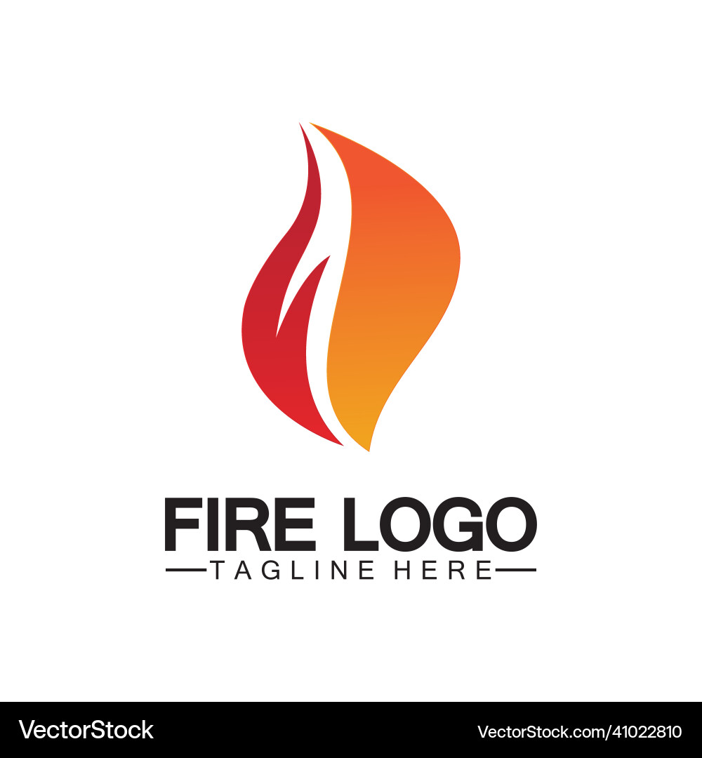 Fire flame logo design template Royalty Free Vector Image
