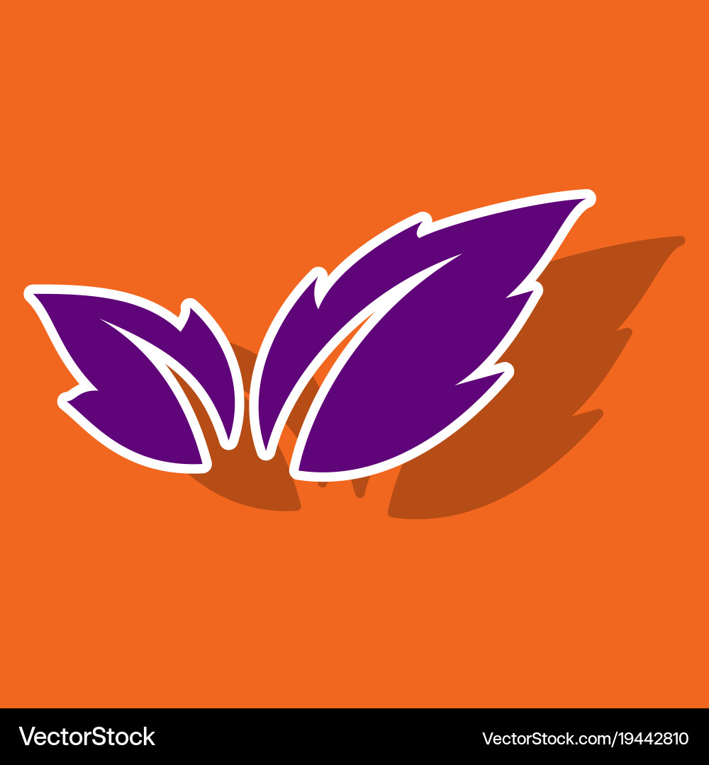 Fresh basil leaves icon sticker basil leaves Vector Image
