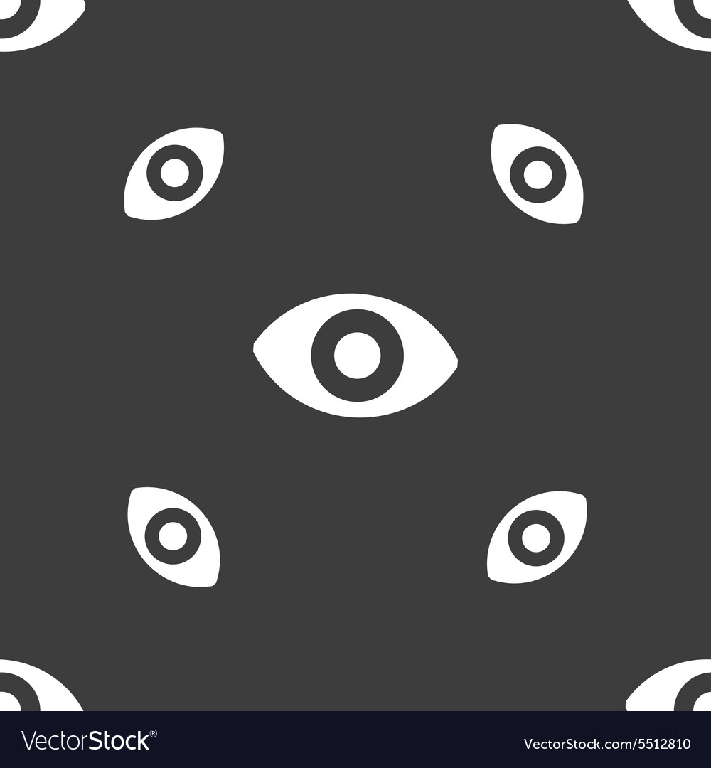 Sixth sense the eye icon sign seamless pattern Vector Image