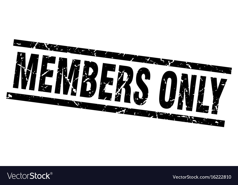 Square grunge black members only stamp Royalty Free Vector