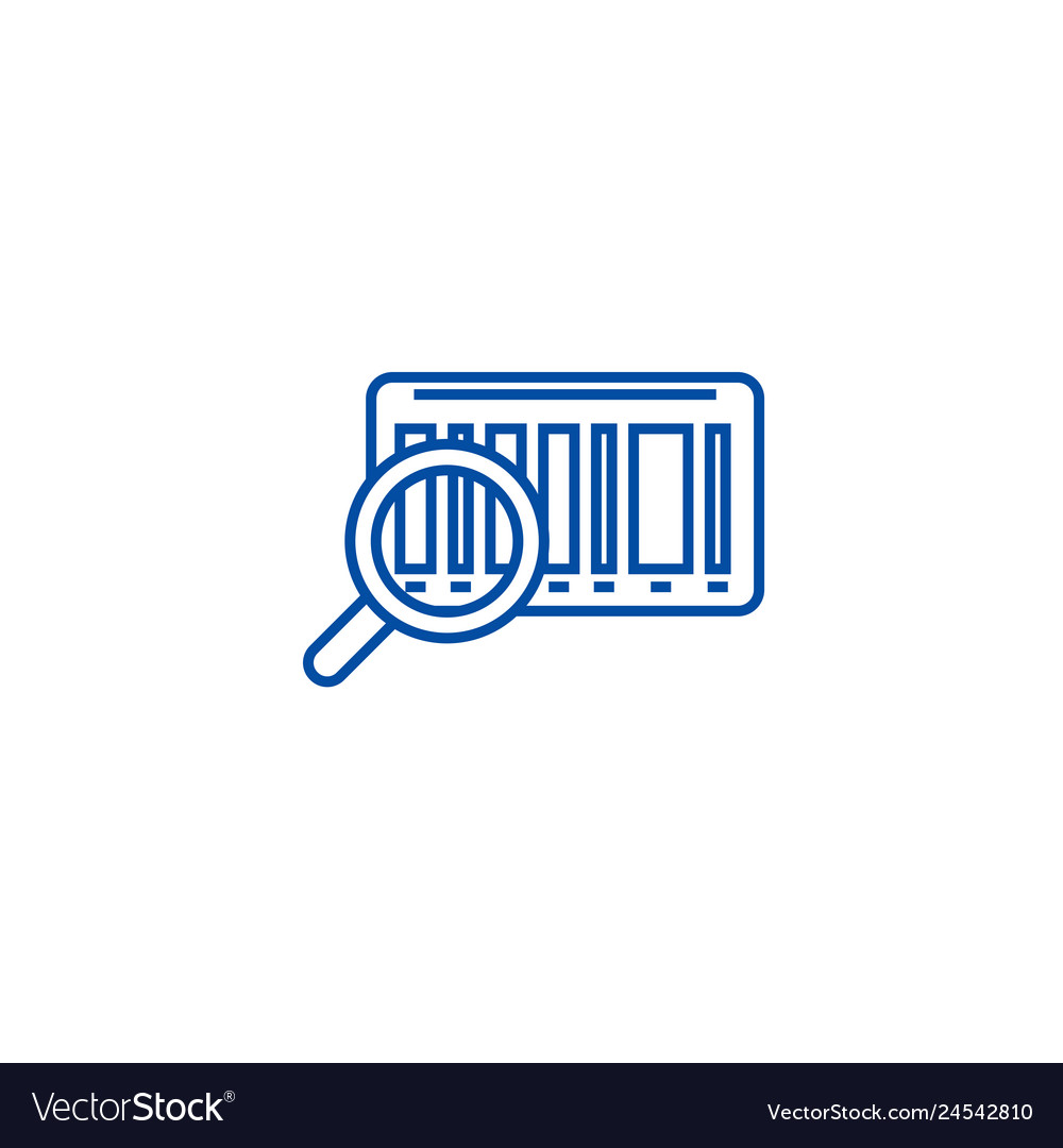 Tracking code line icon concept code Royalty Free Vector