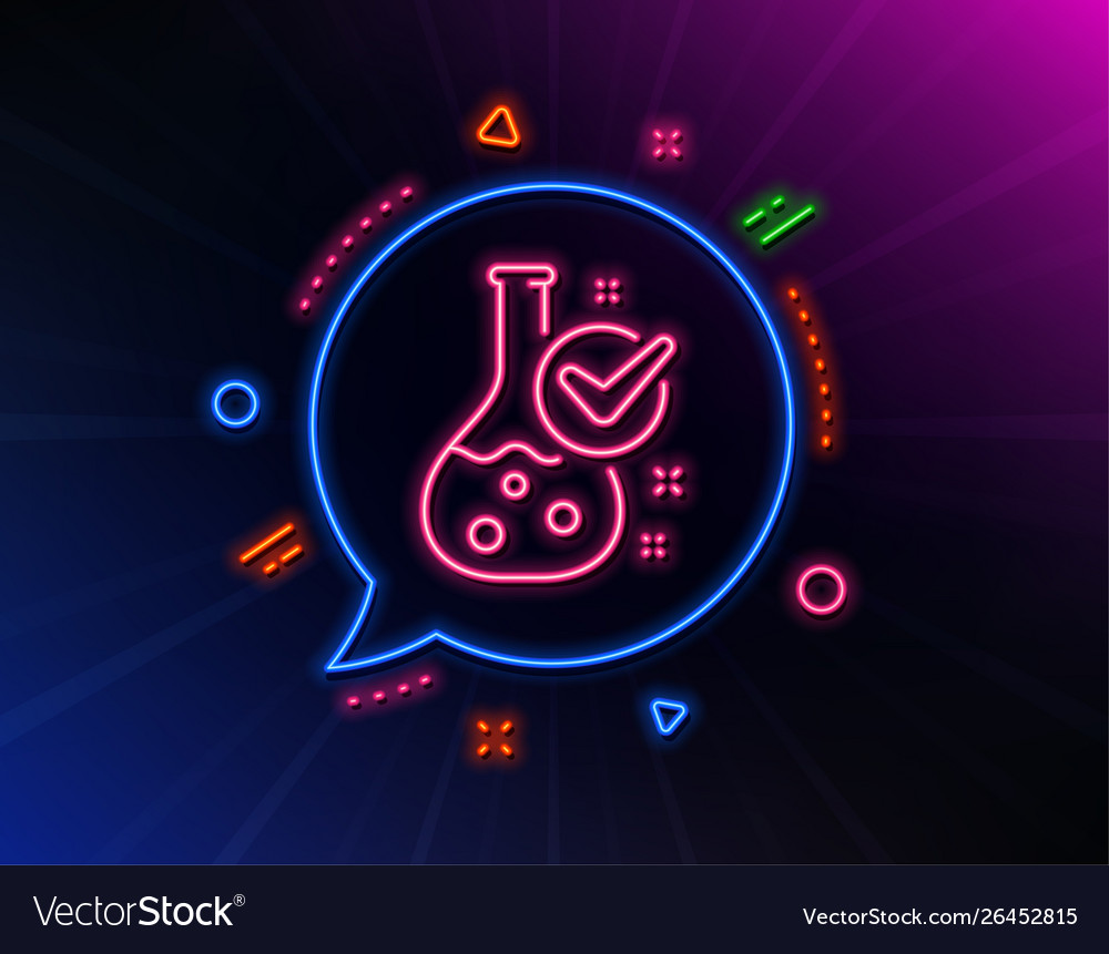 Chemistry lab line icon laboratory flask sign