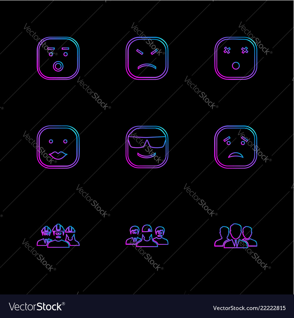 Emoji emoticon smiley eps icons set