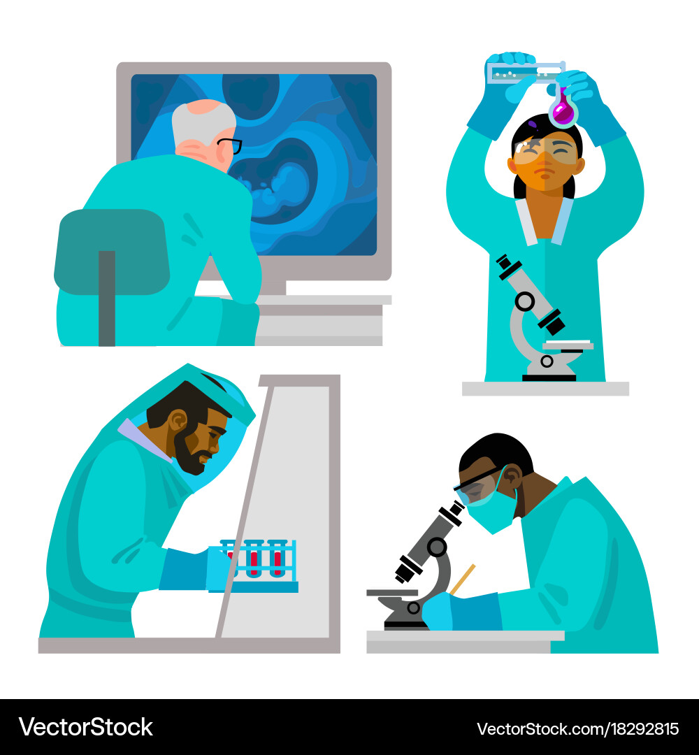 Science concept set Royalty Free Vector Image - VectorStock