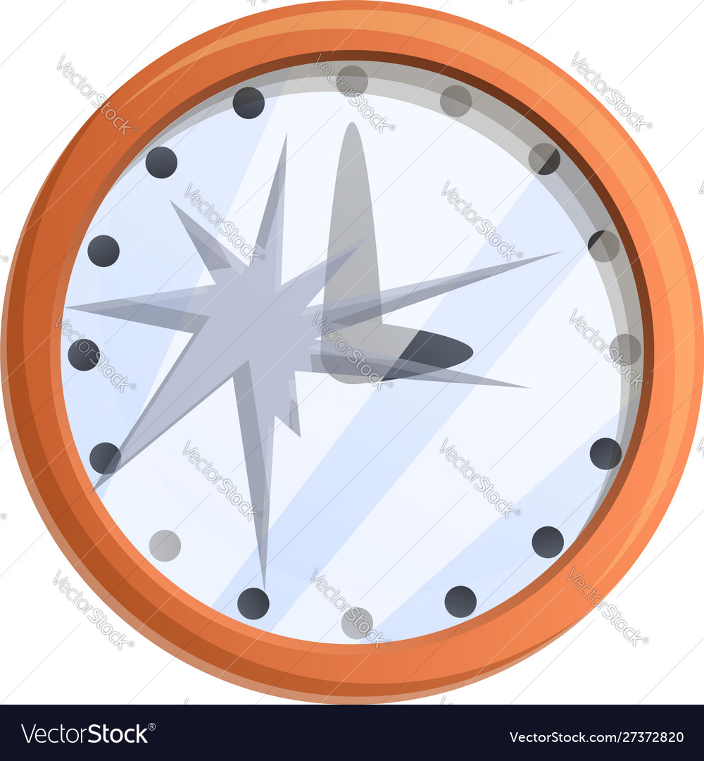 Broken wall clock icon cartoon style