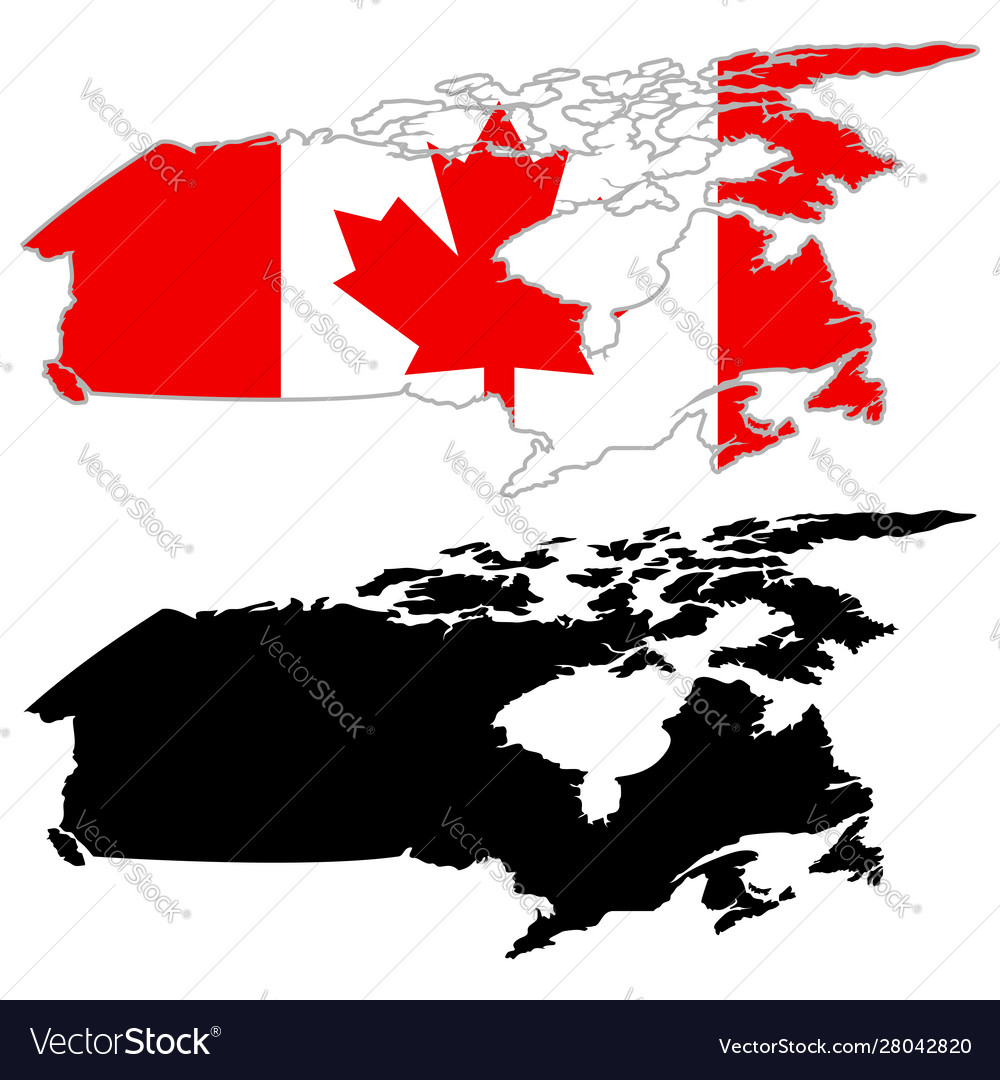 Canada map flag Royalty Free Vector Image - VectorStock