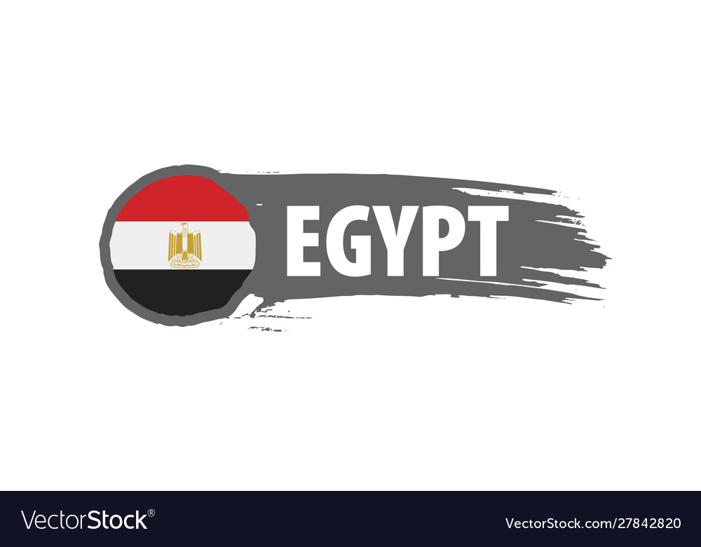 Egypt flag on a white Royalty Free Vector Image