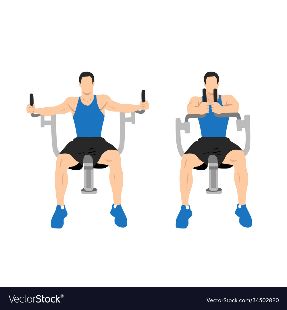 Man Butterfliespec Deckseated Machine Flyes Flat Vector Image