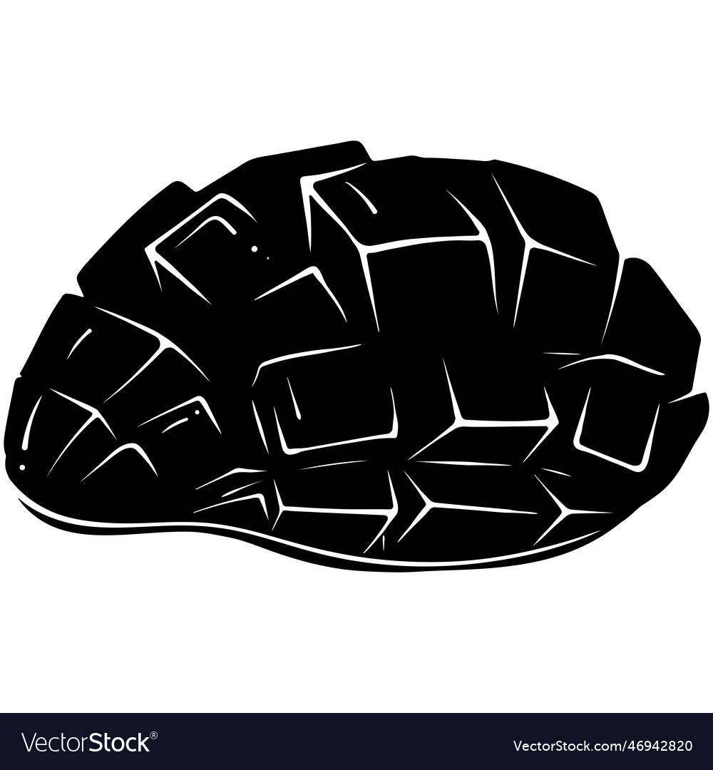 Silhouette of a cut mango Royalty Free Vector Image