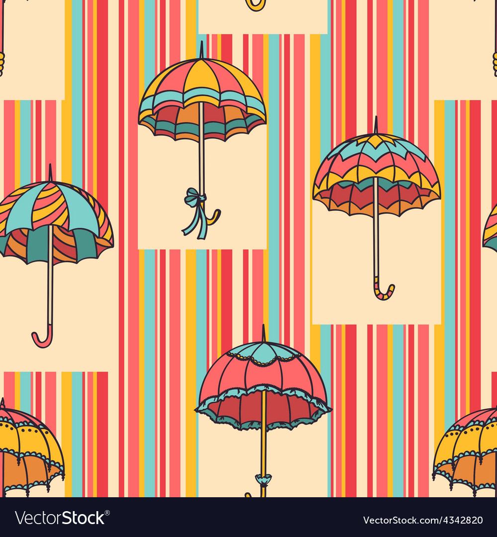 Umbrella pattern Royalty Free Vector Image - VectorStock