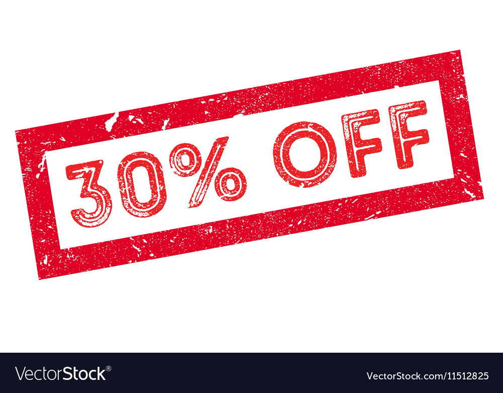 30 percent off rubber stamp