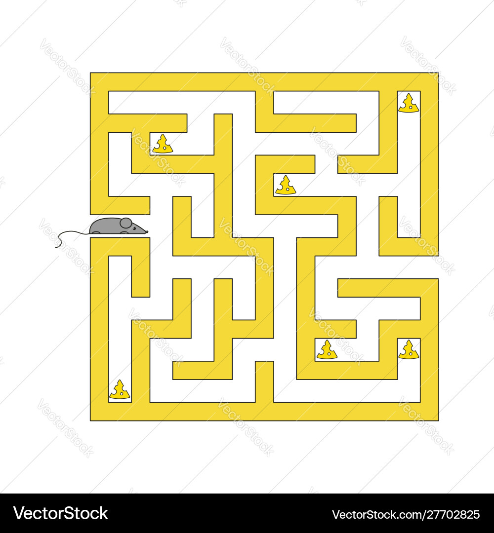 Abstract labyrinth educational game for kids Vector Image