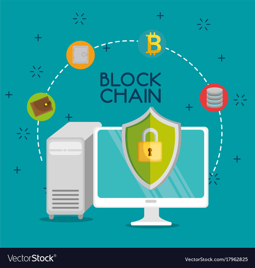 Block chain technology concept Royalty Free Vector Image