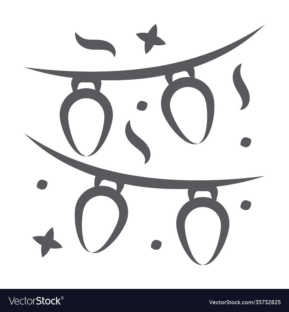 Fairy lights Royalty Free Vector Image VectorStock