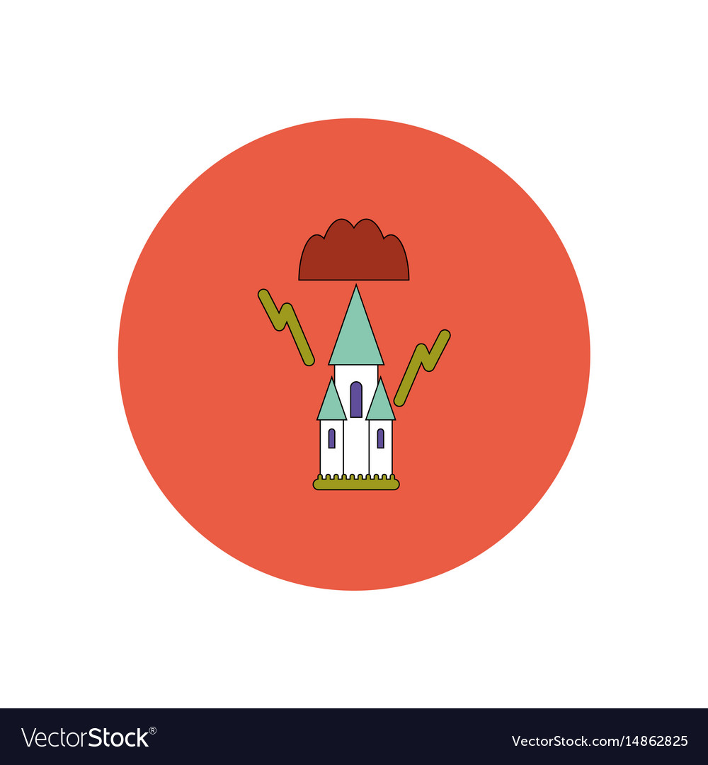 In flat design halloween icon Royalty Free Vector Image