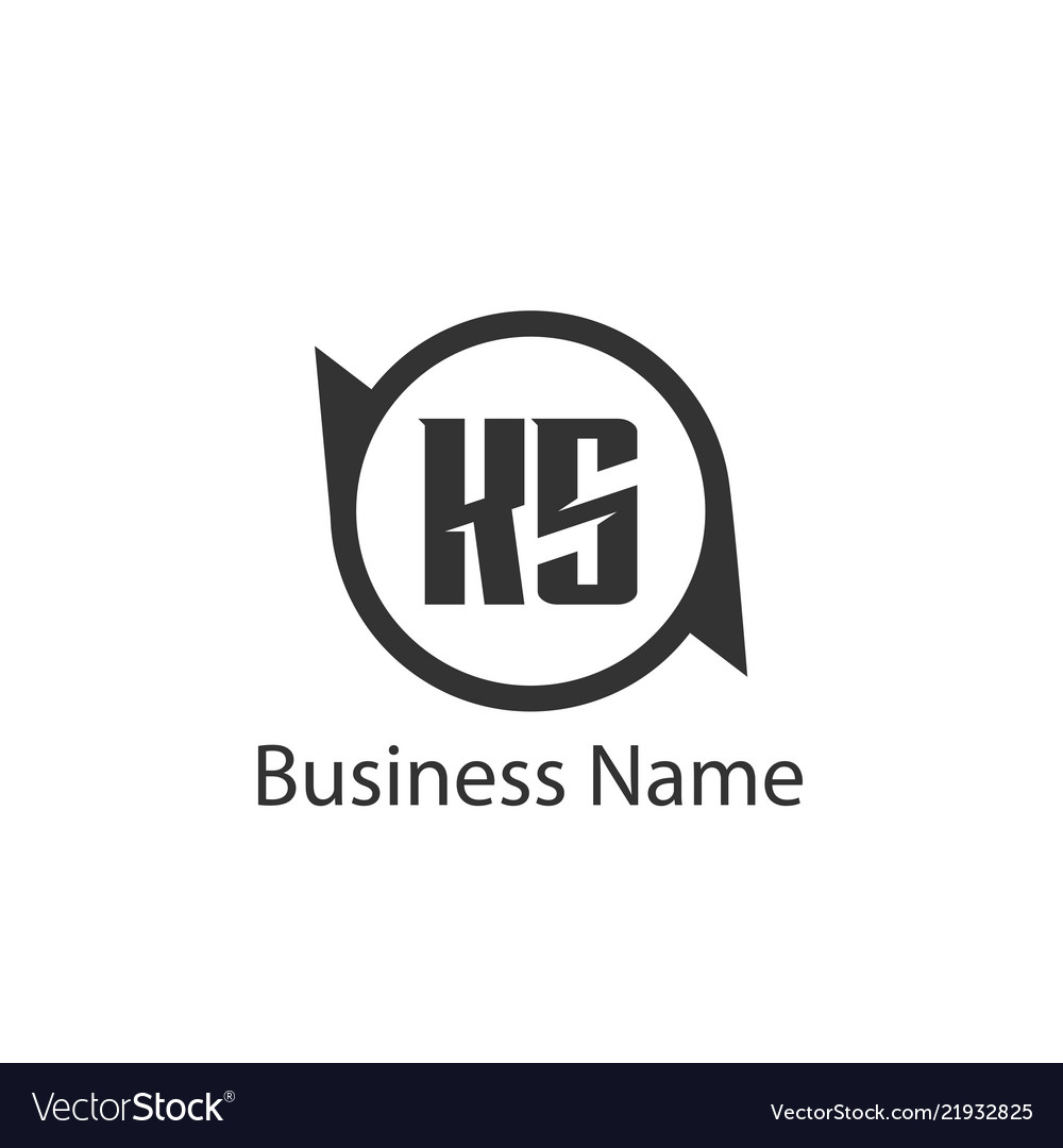 Initial letter ks logo template design