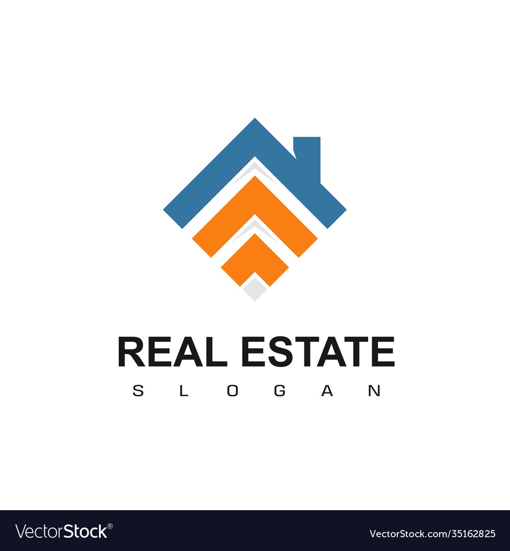 Real estate logo design template roofing Vector Image