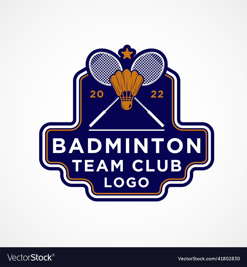 Badminton sport logo template