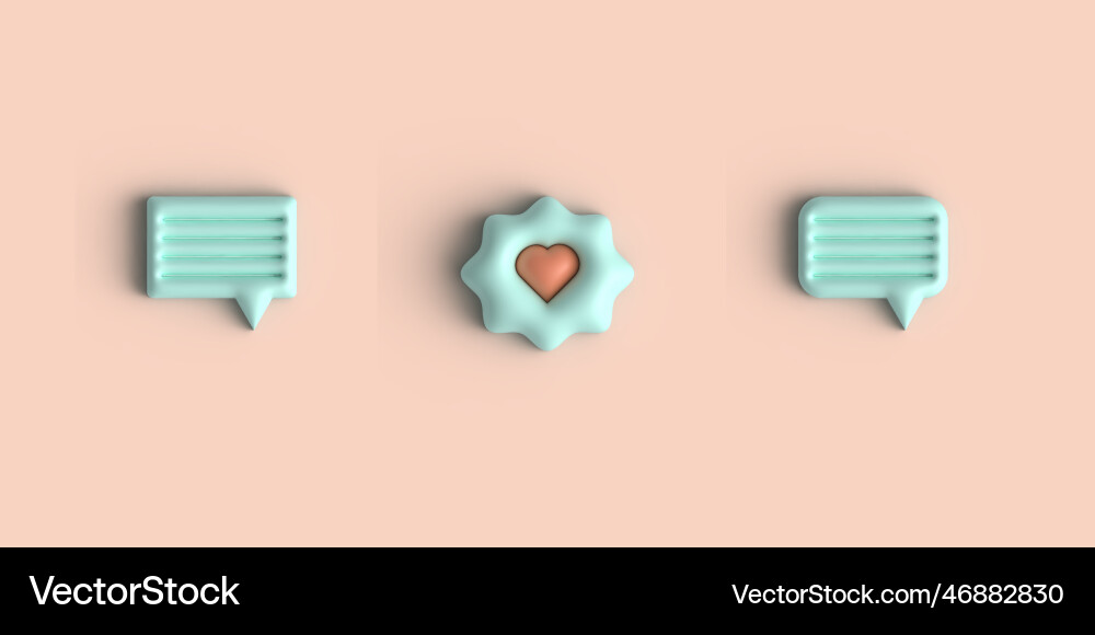 Bubble speech 3d 11 Royalty Free Vector Image - VectorStock