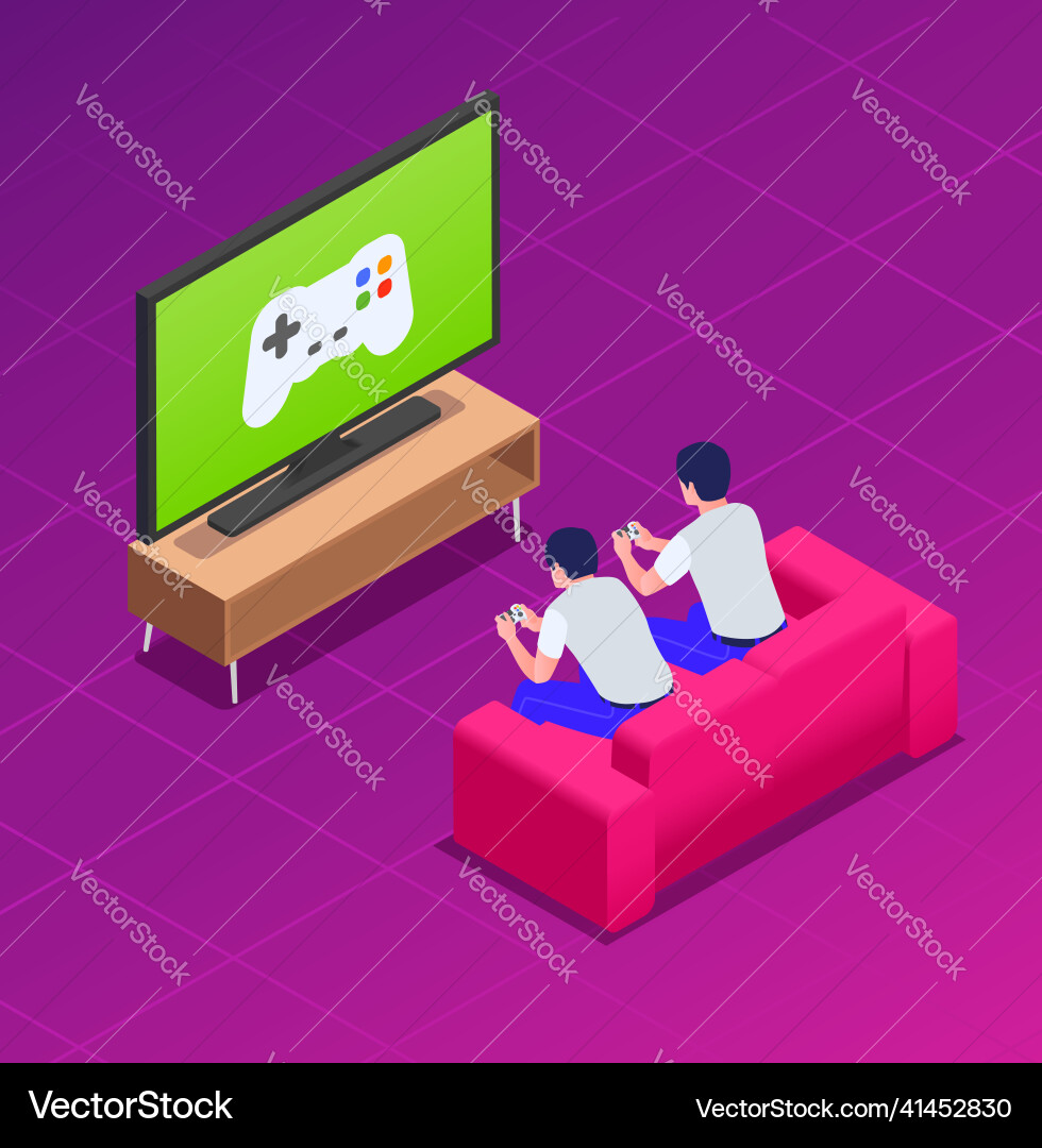 Cloud gaming battle concept Royalty Free Vector Image