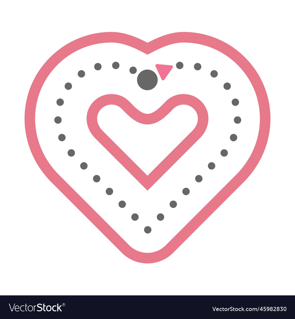 Dotted heart shape for tracing lines Royalty Free Vector