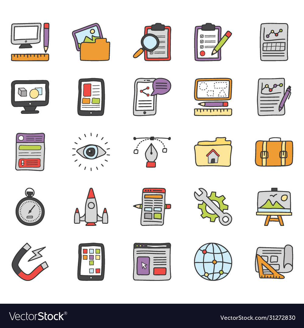 Web design icons collection Royalty Free Vector Image
