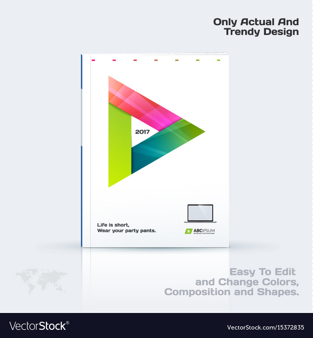 Brochure design abstract annual report business