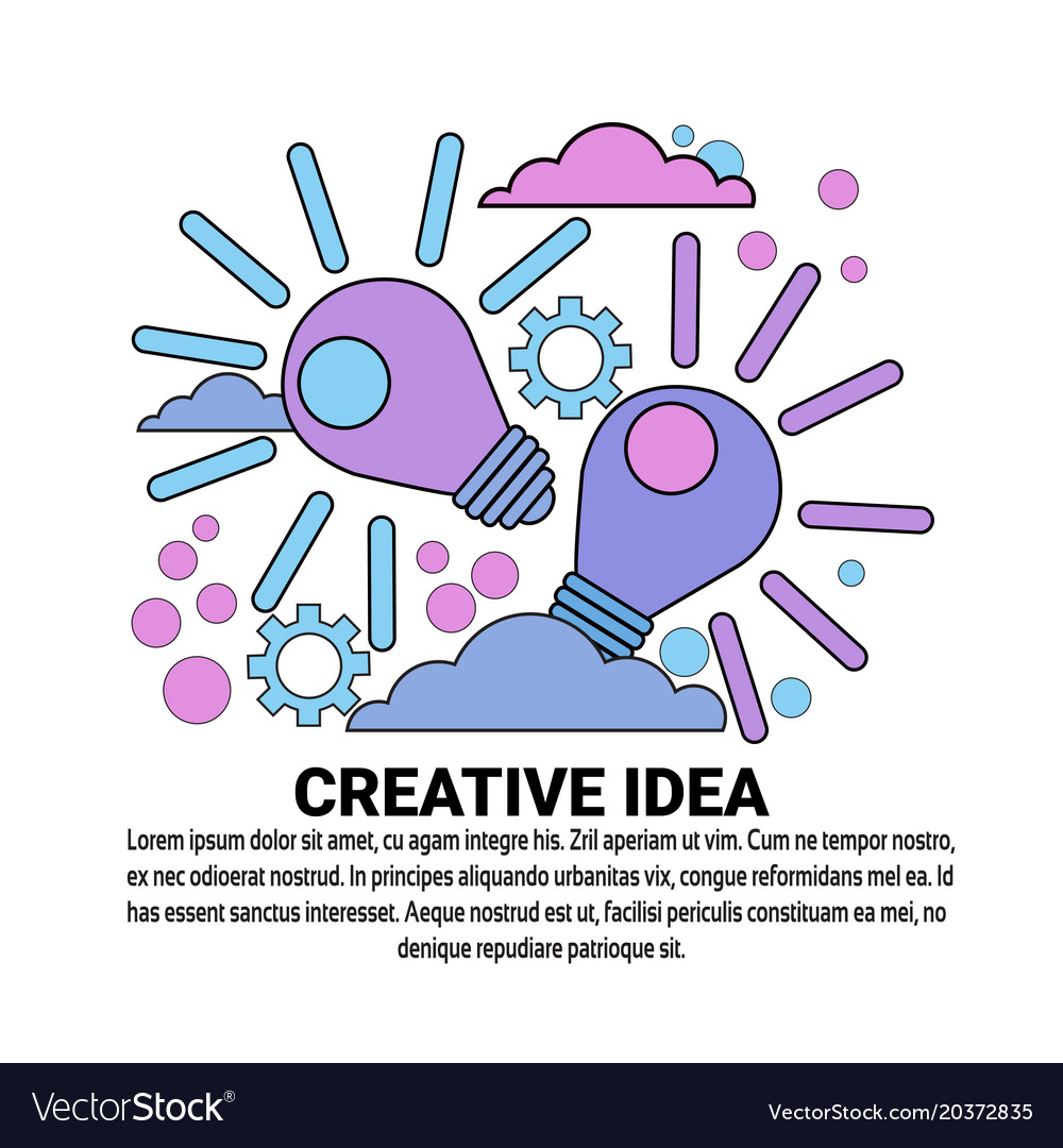 Creative idea new project plan concept banner Vector Image