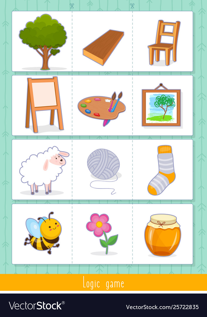 Educational children game logic for kids Vector Image