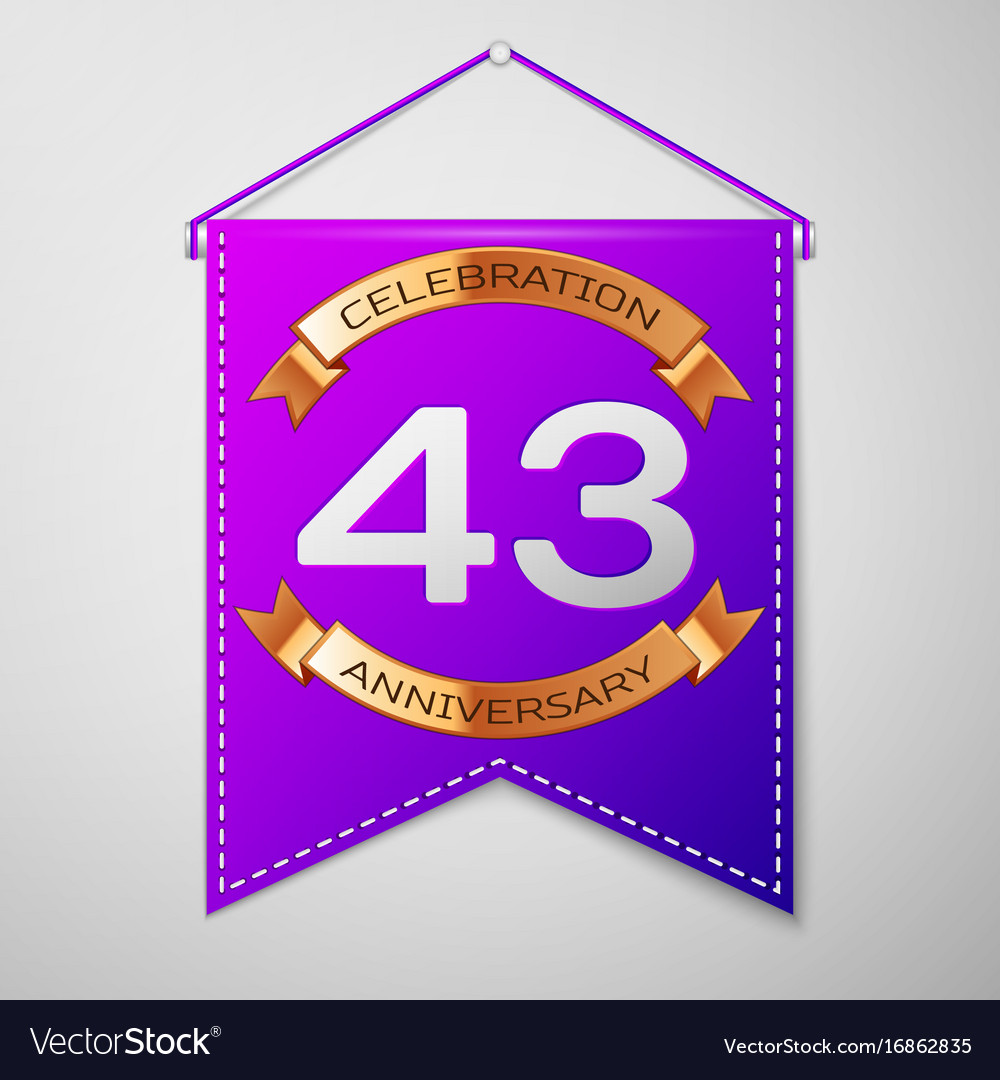 Forty three years anniversary celebration design Vector Image