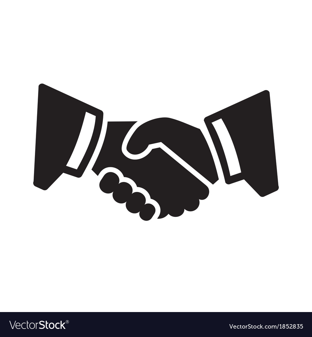 shake hand logo vector