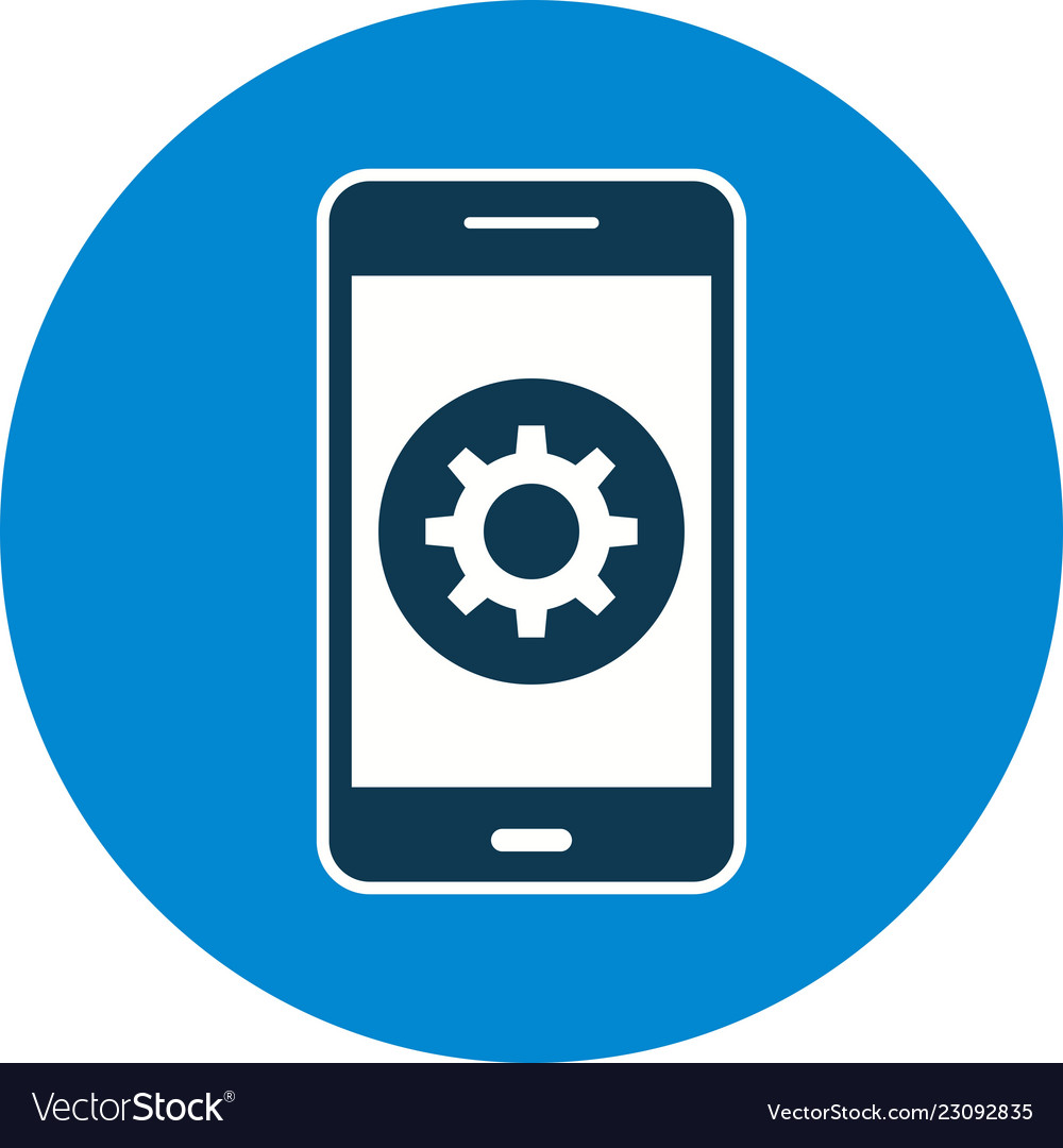 Setting mobile application icon Royalty Free Vector Image