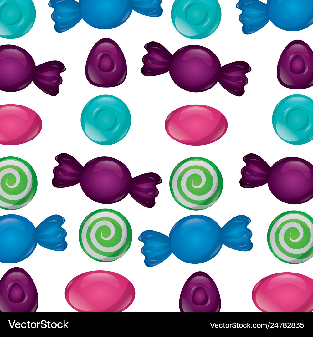 Sweet candies icon pattern Royalty Free Vector Image